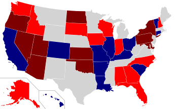 1980 Senate election results map