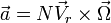 \vec a = N\vec V_r \times \vec \Omega