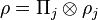 \rho = \Pi_j \otimes \rho_j
