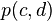 p(c,d)\