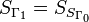 S_{\Gamma_1}= S_{S_{\Gamma_0}} \,