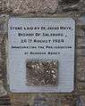 Aghaboe Priory of St. Canice Nave Plaque Dr. Jakob Mayr 2010 09 02.jpg