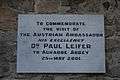 Aghaboe Priory of St. Canice Nave Plaque Dr. Paul Leifer 2010 09 02.jpg