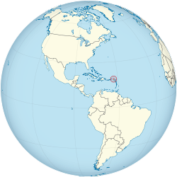 Location of &nbsp;Anguilla&nbsp;&nbsp;(circled in red)in the Caribbean&nbsp;&nbsp;(light yellow)