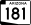 State Route 181 marker