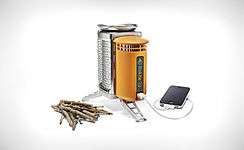 An image of a BioLite CampStove connected to a smartphone