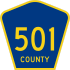 County Route 501 marker
