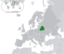 Location of &nbsp;Belarus&nbsp;&nbsp;(green)in Europe&nbsp;&nbsp;(dark grey)&nbsp; –&nbsp; [Legend]