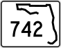 State Road 742 marker