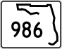 State Road 986 marker