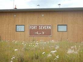 Sign at Fort Severn Airport in English and Cree. Summer 2015