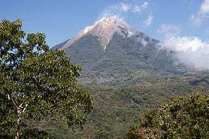 Gunung Egon, as seen from the main road from Ruteng to Ende.