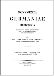 The first page of a volume