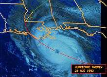A satellite imagery showing a hurricane approaching Louisiana