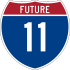 Interstate 11 marker