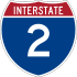 Interstate 2 marker