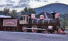 Photograph of Union Pacific 737 on display at Steamtown, U.S.A., Bellows Falls, Vermont