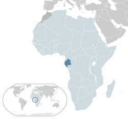 Location of Gabon (dark blue)– in Africa (light blue & dark grey)– in the African Union (light blue)