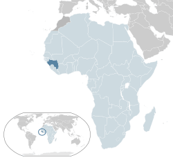 Location of &nbsp;Guinea&nbsp;&nbsp;(dark blue)–&nbsp;in Africa&nbsp;&nbsp;(light blue &&nbsp;dark grey)–&nbsp;in the African Union&nbsp;&nbsp;(light blue)