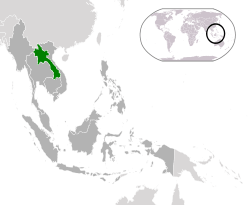 Location of &nbsp;Laos&nbsp;&nbsp;(green)in ASEAN&nbsp;&nbsp;(dark grey)&nbsp; –&nbsp; [Legend]