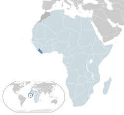 Location of Liberia (dark blue)– in Africa (light blue & dark grey)– in the African Union (light blue)