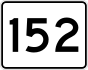 Route 152 marker