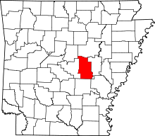 Map of Arkansas highlighting Lonoke County