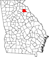 Map of Georgia highlighting Madison County