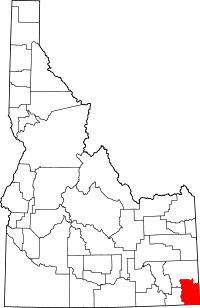 Map of Idaho highlighting Bear Lake County