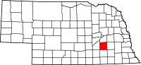 Map of Nebraska highlighting York County