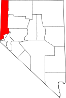 Map of Nevada highlighting Washoe County