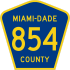 County Road 854 marker