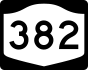 NYS Route 382 marker