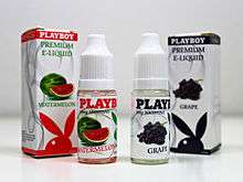 Fruit flavored e-liquids.
