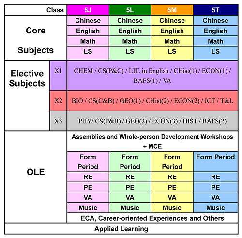 Curriculum Structure for SS2 (2010-2011)