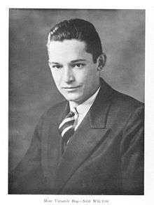 Walton in his high school yearbook photo