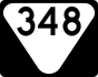 State Route 348 marker