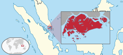 Location of &nbsp;Singapore&nbsp;&nbsp;(red)