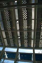 Overhead metallic panels