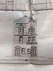 Proposed elevation facing Stapleton Hall Road, c.1895