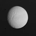 Tethys photographed by Voyager 1 from 1.2 million km