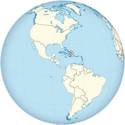 Location of &nbsp;Turks and Caicos Islands&nbsp;&nbsp;(circled in red)in the Caribbean&nbsp;&nbsp;(light yellow)