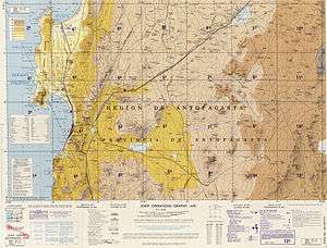 Map of Antofagasta's urban hinterland