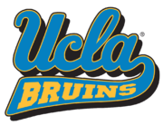 UCLA logo written in blue and gold script