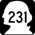 State Route 231 marker