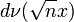 d\nu(\sqrt n x)