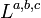 L^{a,b,c}\